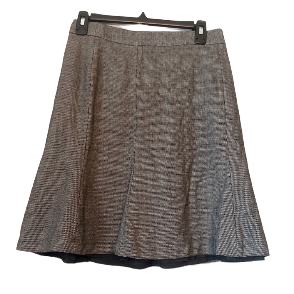 Banana Republic Black and White Wool Skirt